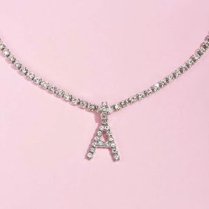 Letter “A” Rhinestone Necklace ✨